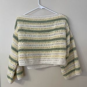 Crochet crop sweater